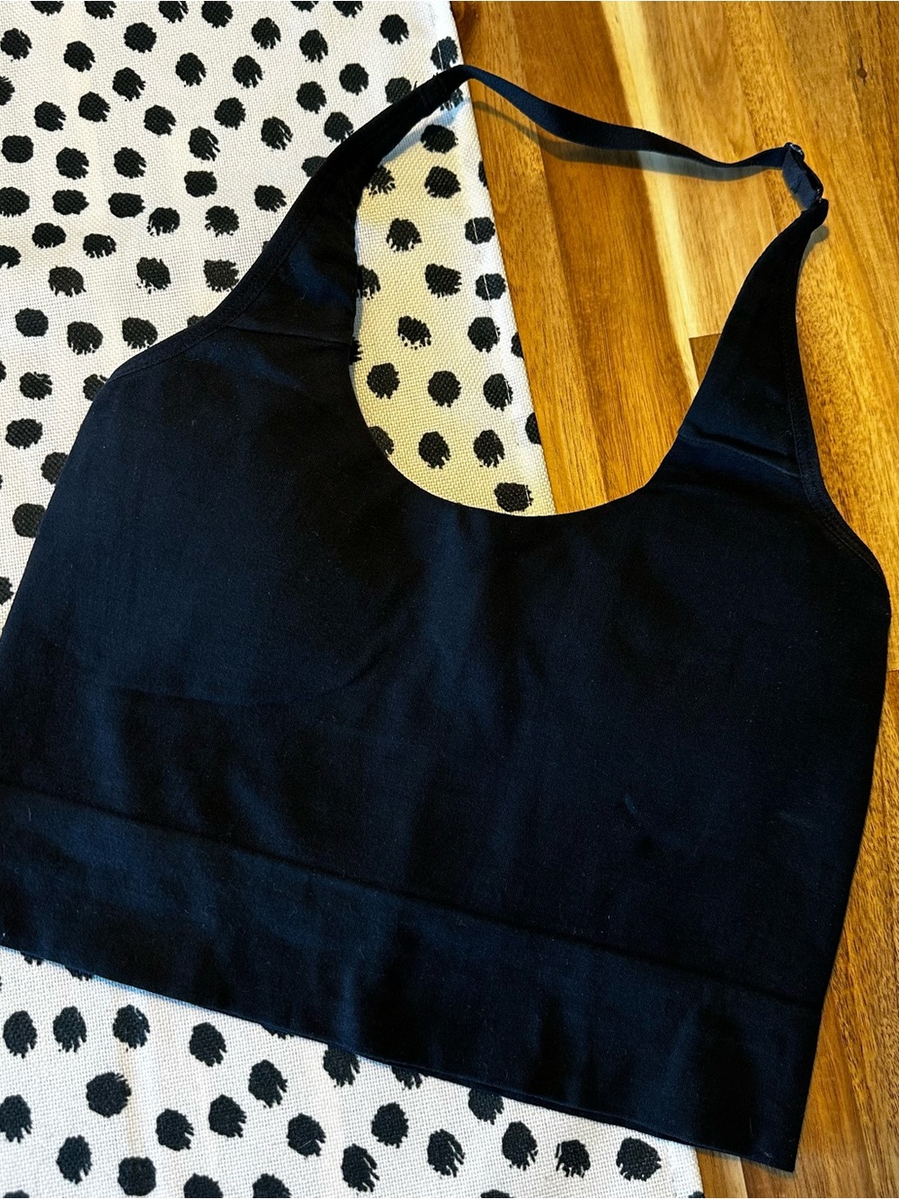 Auden Black Scoop Neck Bralette Top